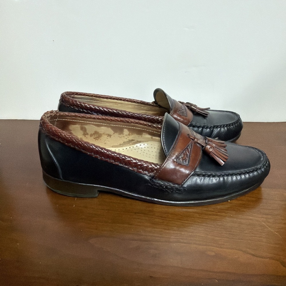 Allen Edmonds Tassel Loafers, Black And Brown Men's Size 11 D 5/68 - Picture 4 of 10